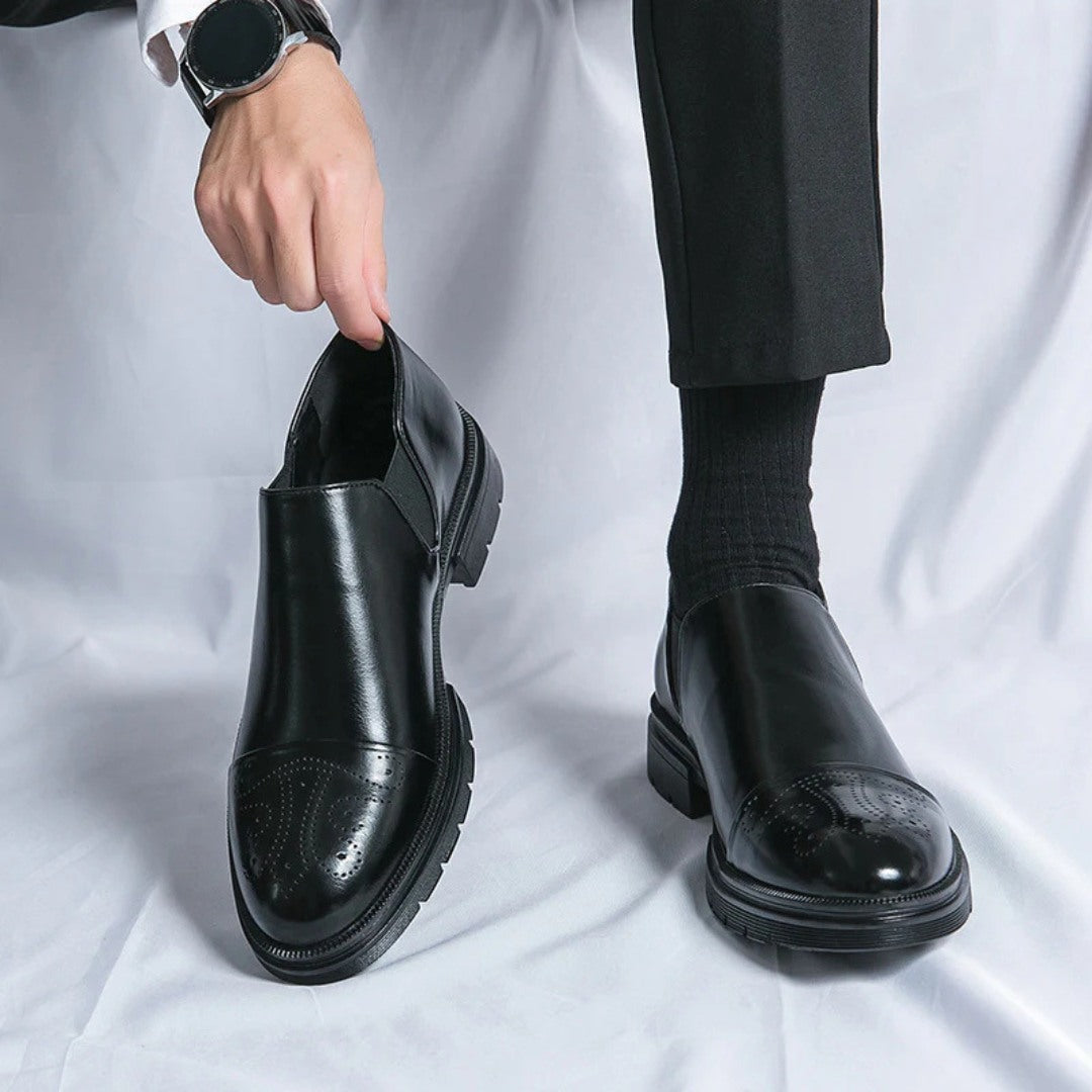 Alessio Cap-Toe Leather Loafers